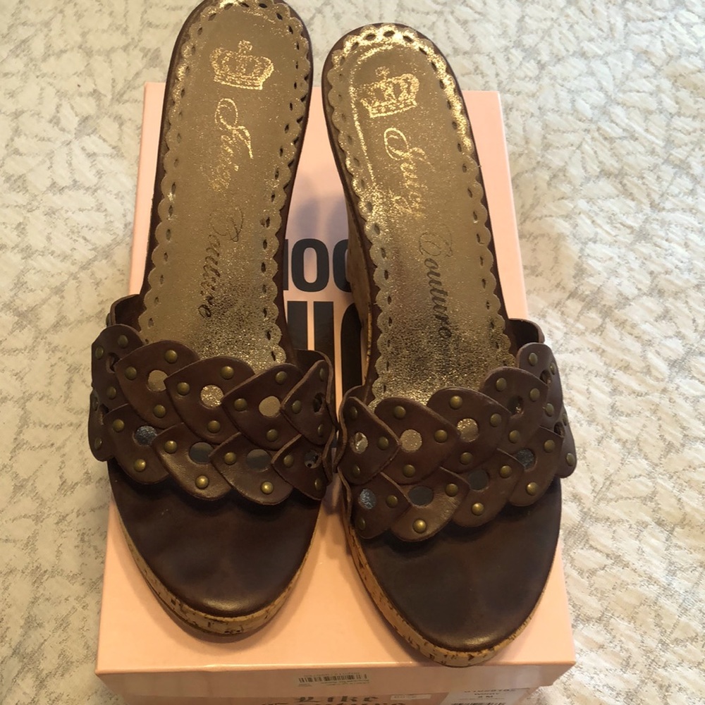 Juicy Couture Brown Wedges - Size 8